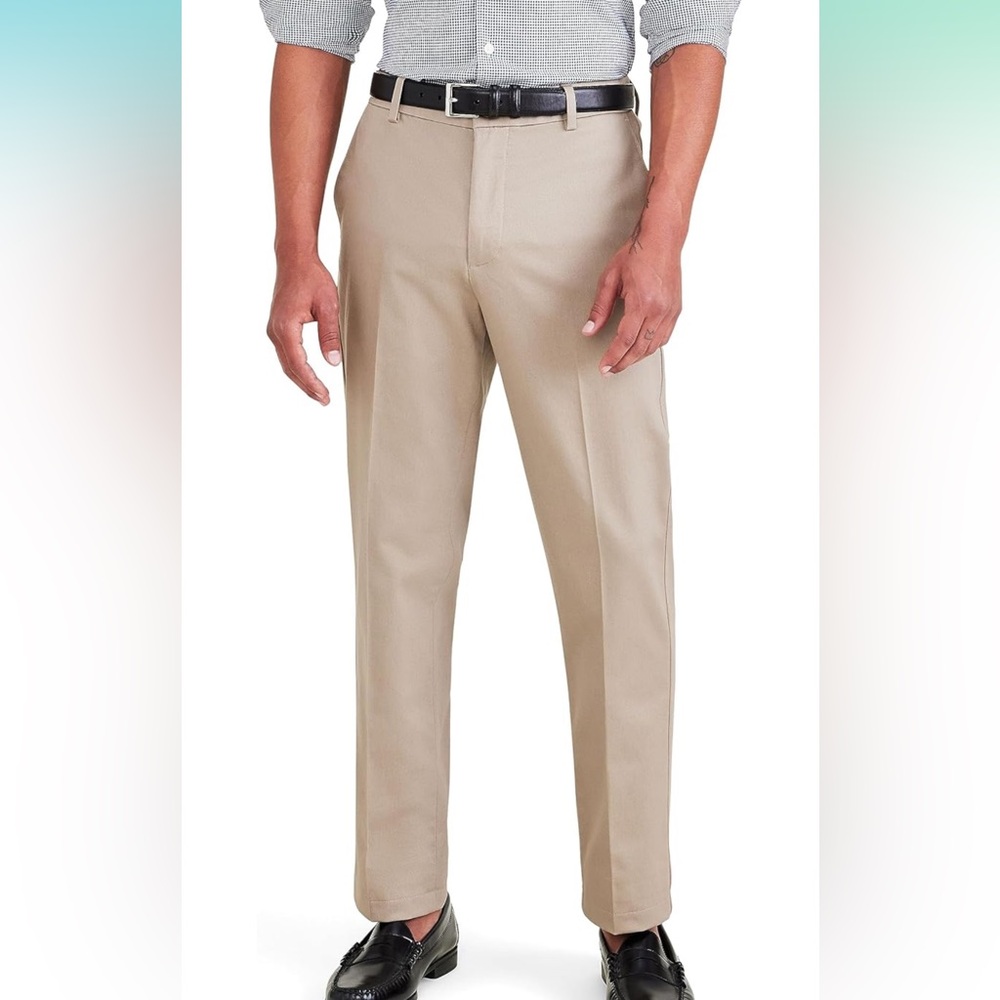 Dockers Signature Khaki Stretch Slim Tapered Fit Permanent Crease Khaki Pants